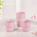 Snugsy Blush Pink Ceramic Stackable Cup Set Of 4 280ml Nestasia