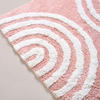 Blush Pink Anti Slip Tufted Cotton Floor Mat 82x52cm Nestasia