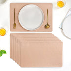 Blush Peach Embossed Table Mat Set Of 6 Nestasia