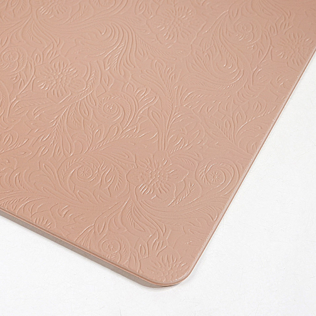 Blush Peach Embossed Table Mat Set Of 6 Nestasia