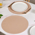 Blush Peach Round Table Mat Set Of 6 Nestasia