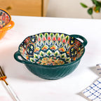 Mandala Melange Serving Bowl Green 1500ml Nestasia