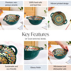 Mandala Melange Serving Bowl Green 1500ml Nestasia