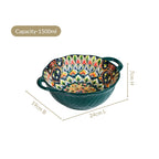 Mandala Melange Serving Bowl Green 1500ml Nestasia