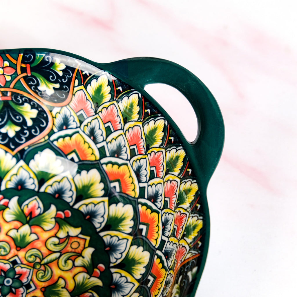 Mandala Melange Serving Bowl Green 1500ml Nestasia