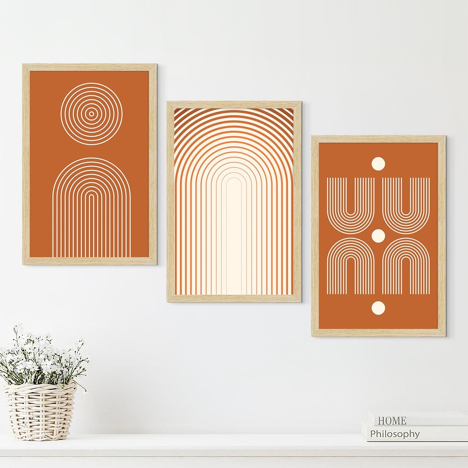 Boho Pattens Painting For Wall Decoration, Set of 3 AXIII-19-BOH ArtX
