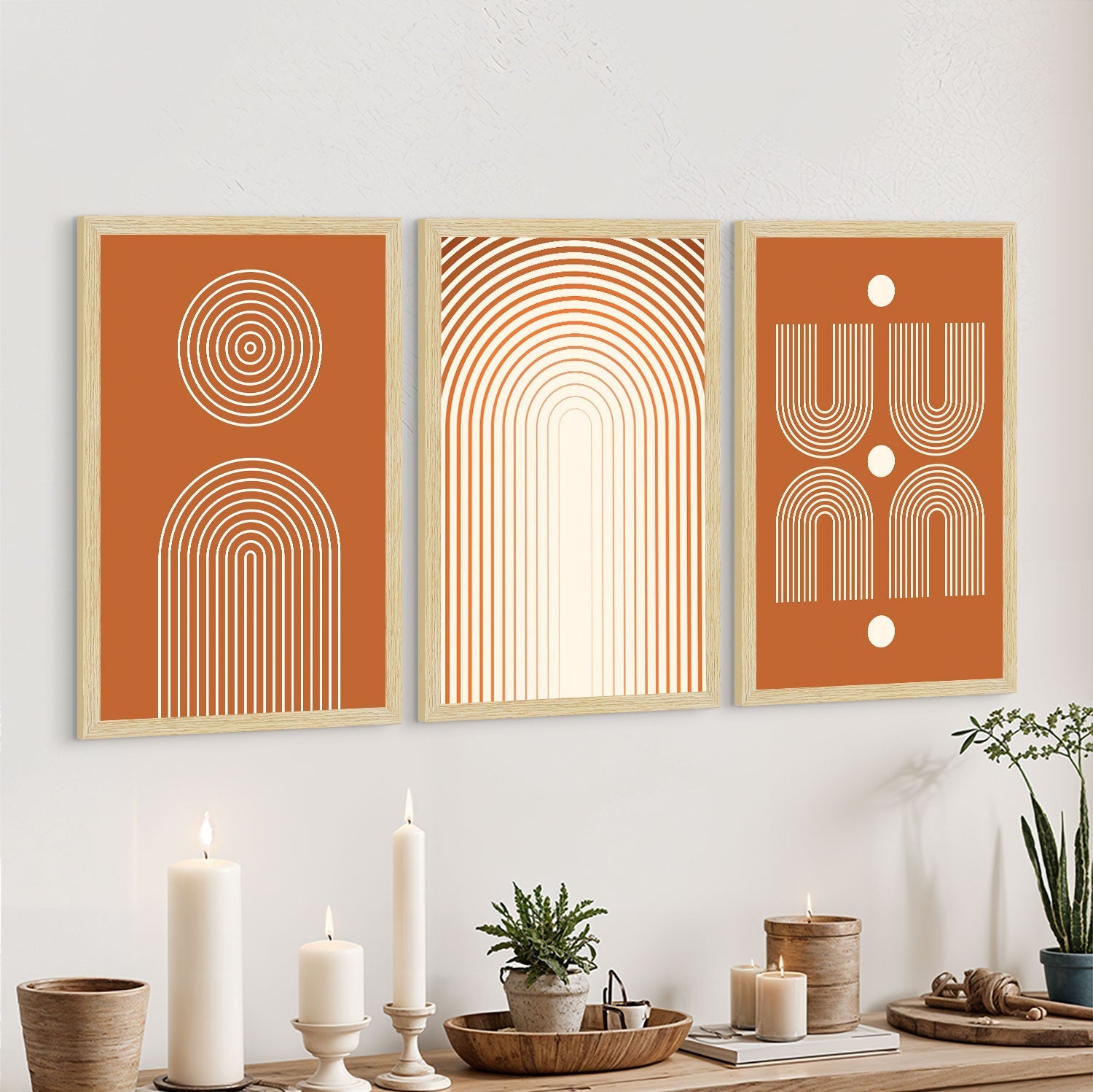 Boho Pattens Painting For Wall Decoration, Set of 3 AXIII-19-BOH ArtX