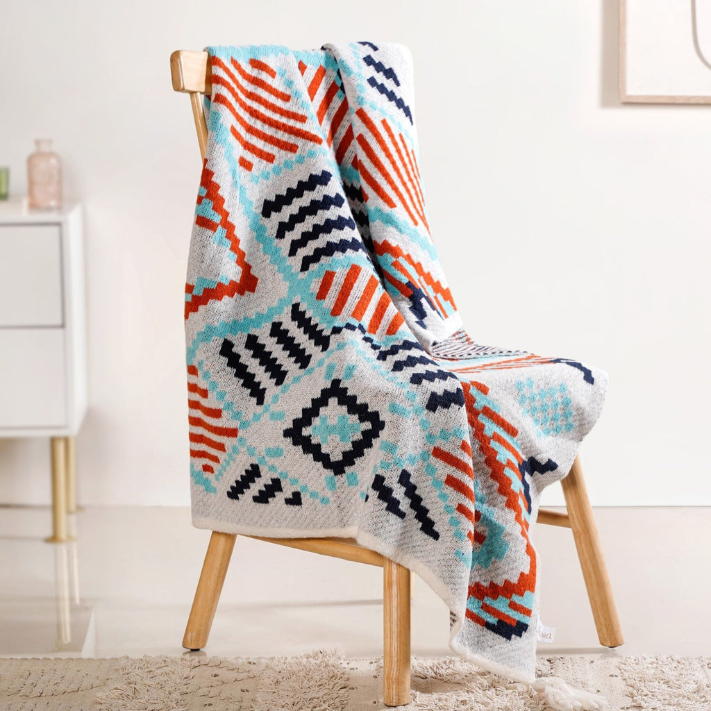 Boho Print Cosy Couch Throw Nestasia