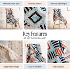 Boho Print Cosy Couch Throw Nestasia