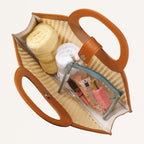 Rattan Tan Basket Tote Bag Nestasia