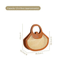 Rattan Tan Basket Tote Bag Nestasia