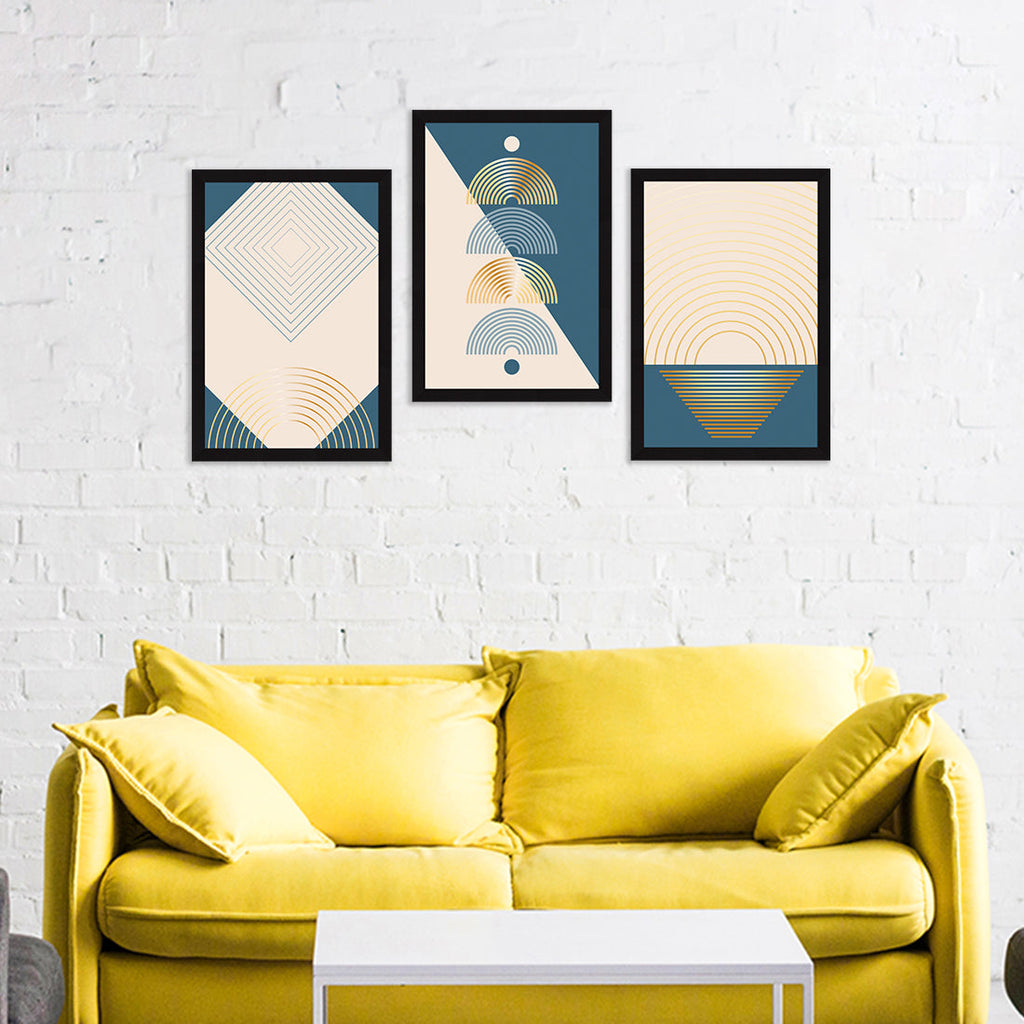 Boho Pattens Painting For Wall Decoration, Set of 3 AXIII-18-BOH ArtX