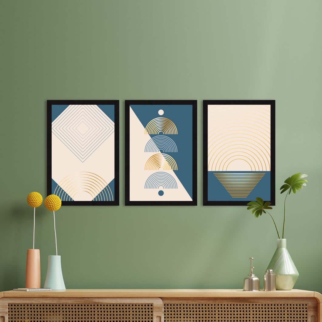 Boho Pattens Painting For Wall Decoration, Set of 3 AXIII-18-BOH ArtX