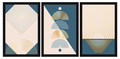 Boho Pattens Painting For Wall Decoration, Set of 3 AXIII-18-BOH