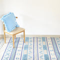 BOHO Bluebell Hand Woven Rug - Blue White & Natural Nestasia