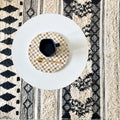 BOHO Avery Hand Woven Rug - Black & Beige Nestasia