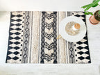 BOHO Avery Hand Woven Rug - Black & Beige Nestasia