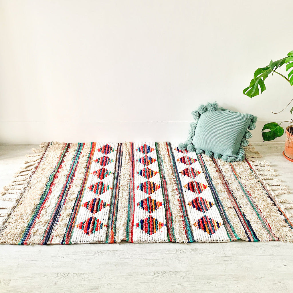 BOHO Delilah Hand Woven Rug - Multicoloured Nestasia