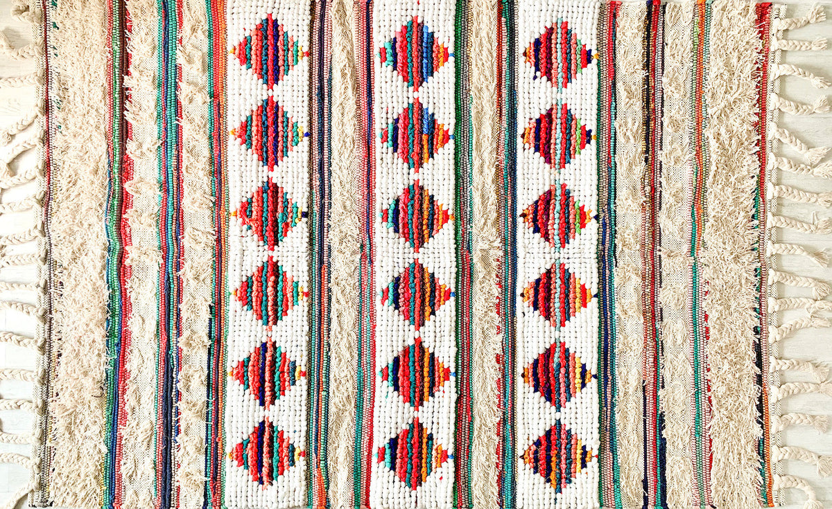 BOHO Delilah Hand Woven Rug - Multicoloured Nestasia