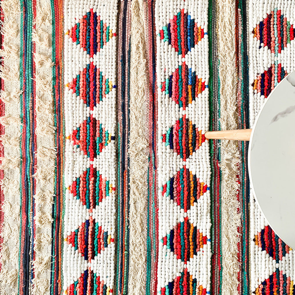 BOHO Delilah Hand Woven Rug - Multicoloured Nestasia