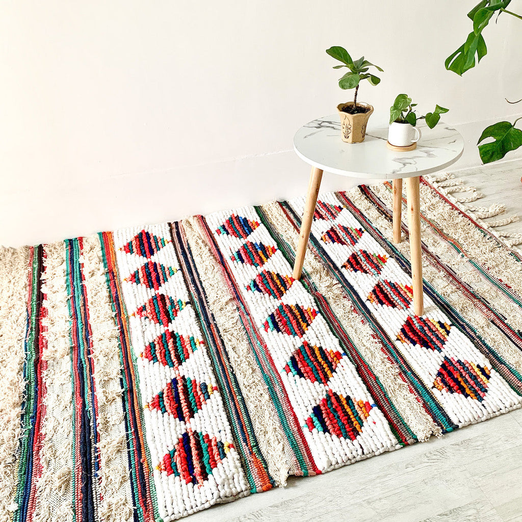 BOHO Delilah Hand Woven Rug - Multicoloured Nestasia