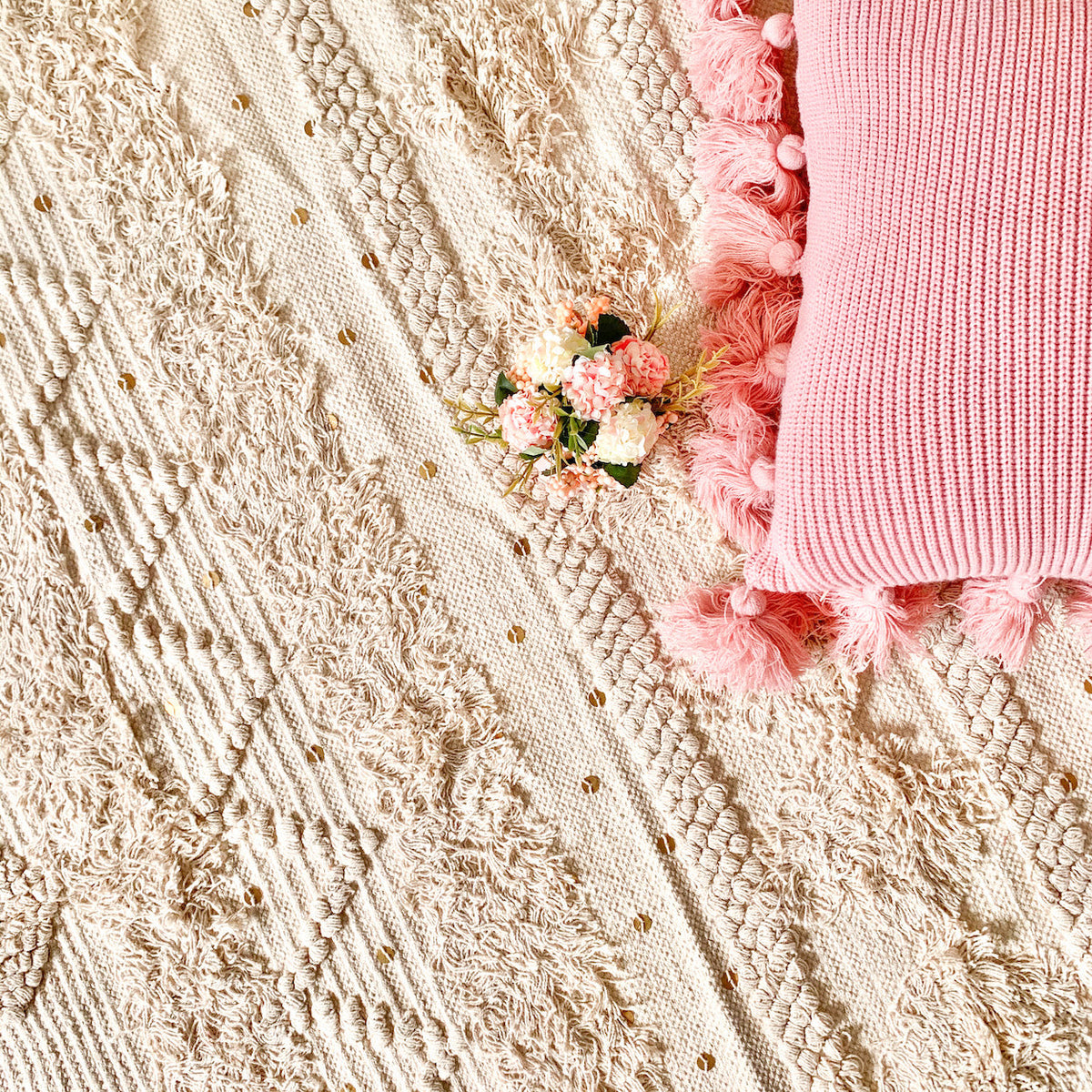 Boho White Rugs Nestasia