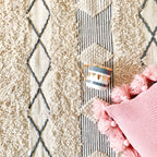BOHO Harper Handwoven Rug - White & Grey Nestasia