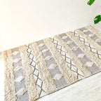 BOHO Harper Handwoven Rug - White & Grey Nestasia
