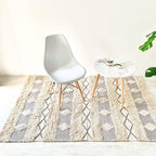 BOHO Harper Handwoven Rug - White & Grey Nestasia