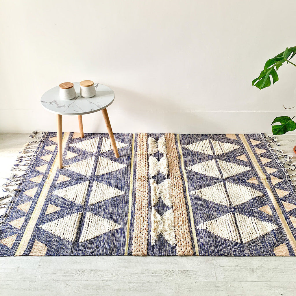 BOHO Lilliana Hand Woven Rug - Indigo Nestasia