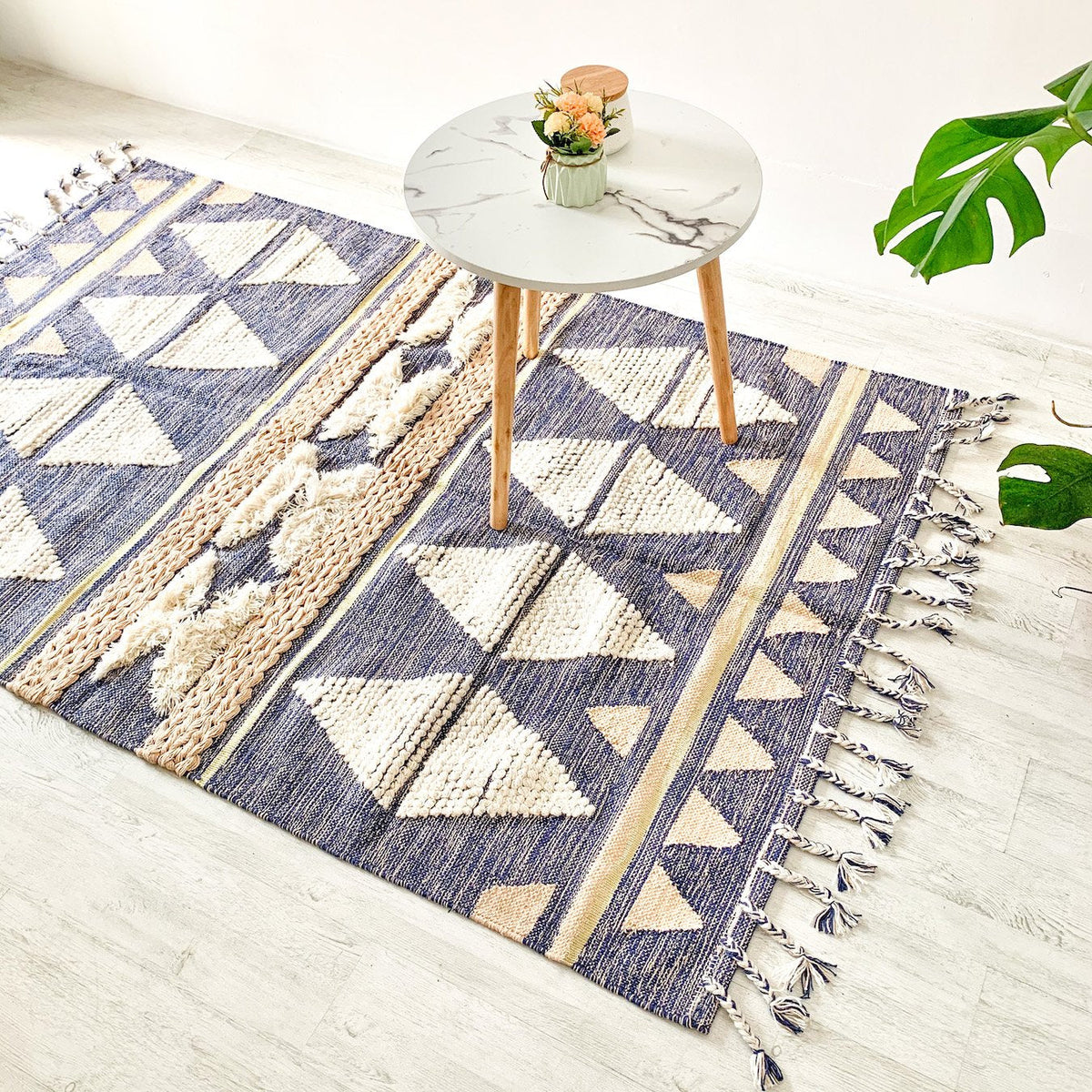 BOHO Lilliana Hand Woven Rug - Indigo Nestasia