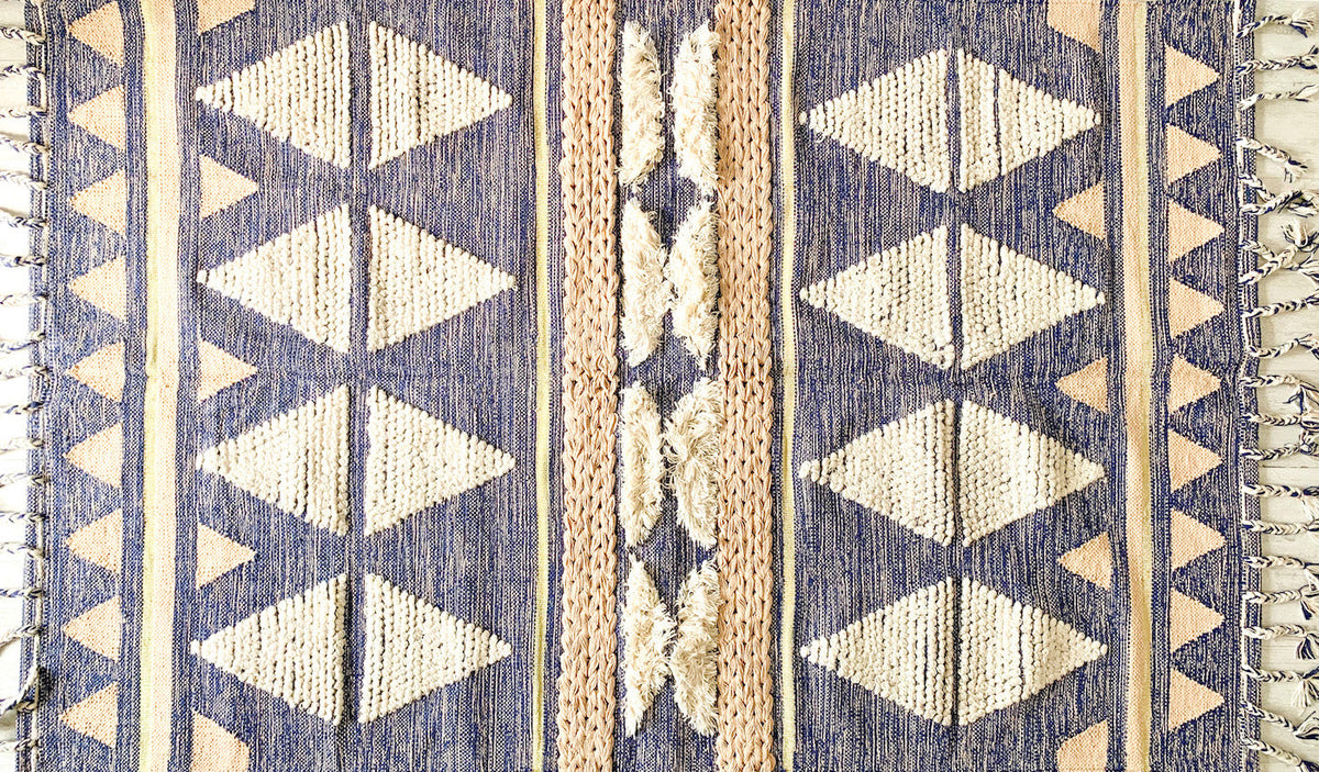 BOHO Lilliana Hand Woven Rug - Indigo Nestasia
