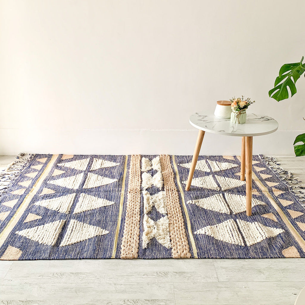 BOHO Lilliana Hand Woven Rug - Indigo Nestasia