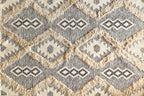 BOHO Lydia Morrocan Hand Woven Rug - Grey & Natural Nestasia