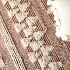 BOHO Ophelia Hand Woven Rug - Brown & White Nestasia