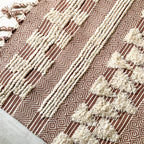BOHO Ophelia Hand Woven Rug - Brown & White Nestasia
