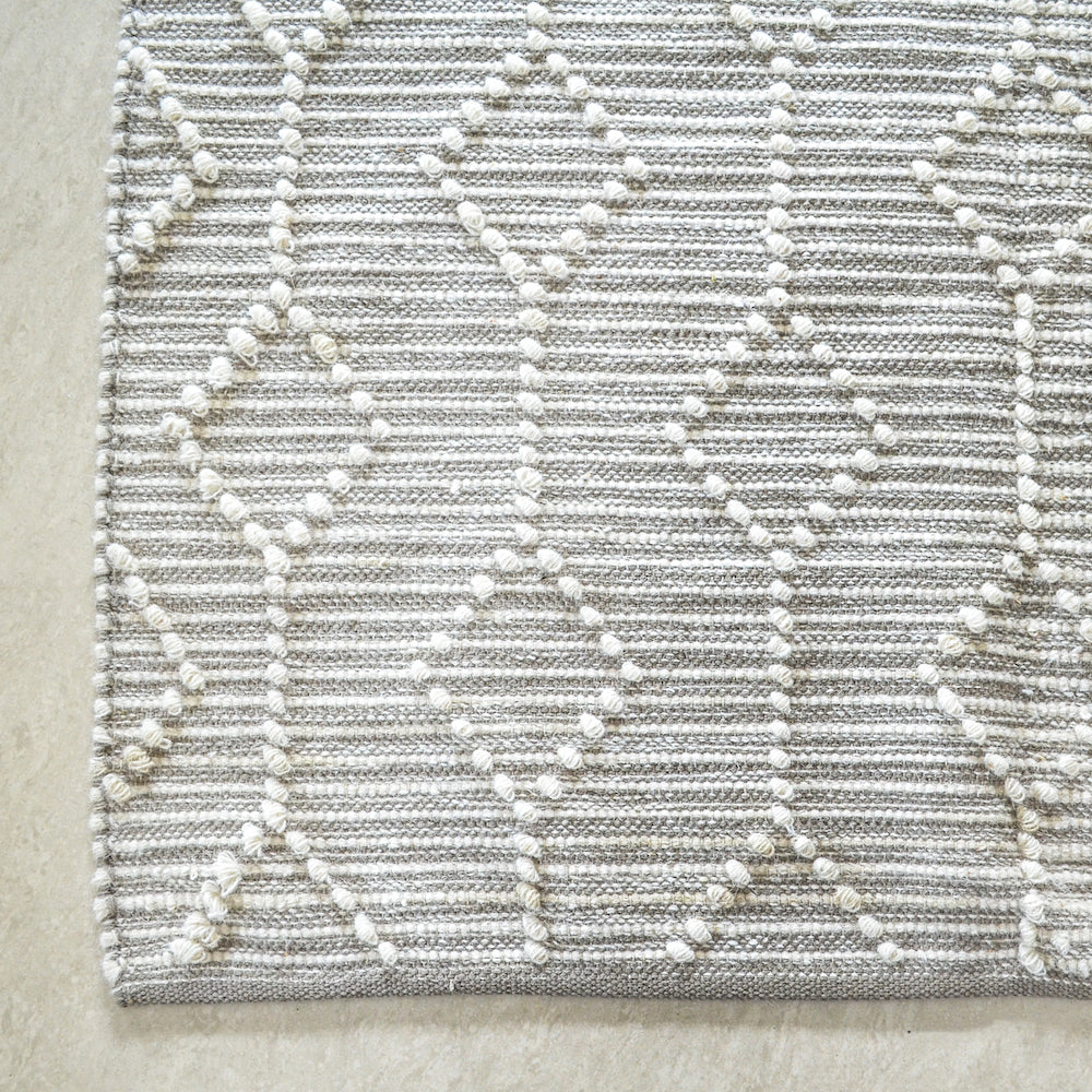 BOHO Vincent Hand Woven Rug - Grey & White Nestasia