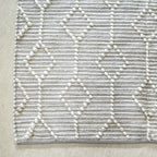 BOHO Vincent Hand Woven Rug - Grey & White Nestasia