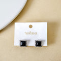 Bold Black Silver Studs Nestasia