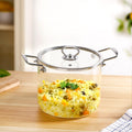 Borosilicate Pasta Cooking Pot With Metal Grip Large 4500ml Nestasia