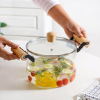 Borosilicate Simmer Pot With Handle Medium 3500ml Nestasia