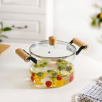 Borosilicate Simmer Pot With Handle Medium 3500ml Nestasia