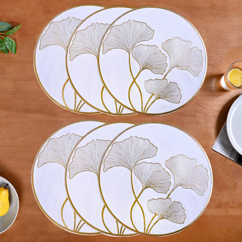 Botanical Gold Placemats Set Of 6 Nestasia