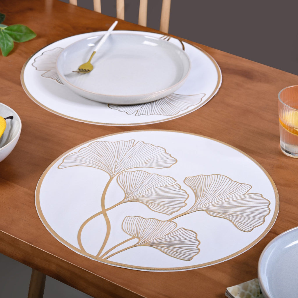 Botanical Gold Placemats Set Of 6 Nestasia
