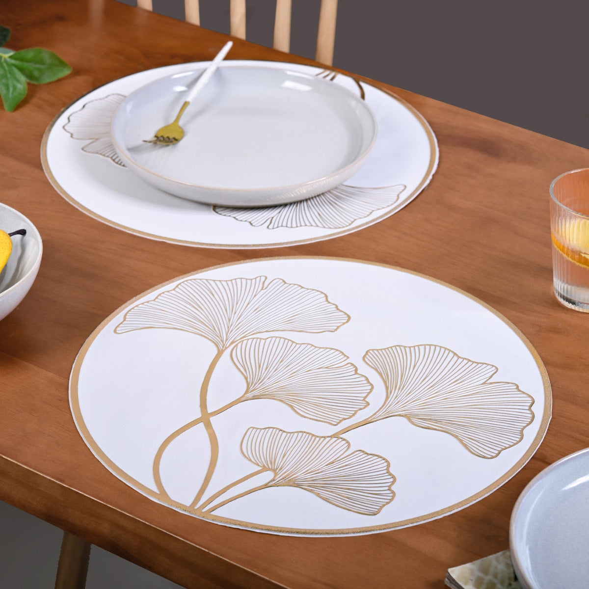 Botanical Gold Placemats Set Of 6 Nestasia