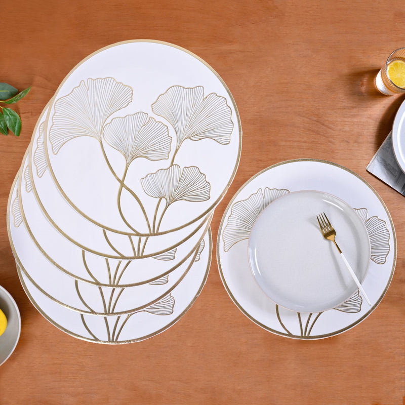 Botanical Gold Placemats Set Of 6 Nestasia