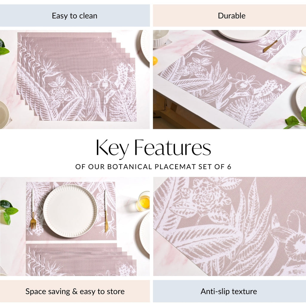 Set Of 6 Botanical Placemat Nestasia