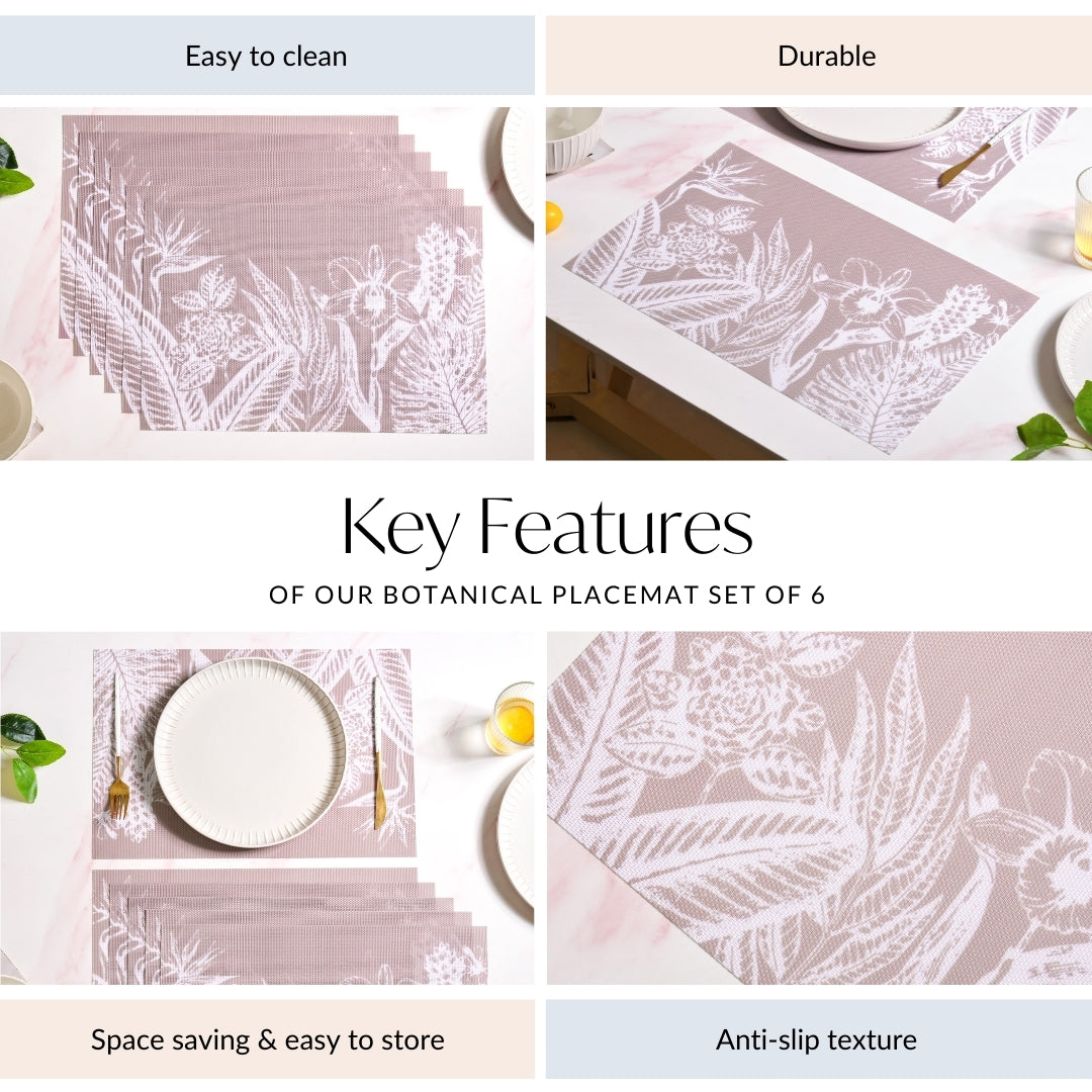 Set Of 6 Botanical Placemat Nestasia