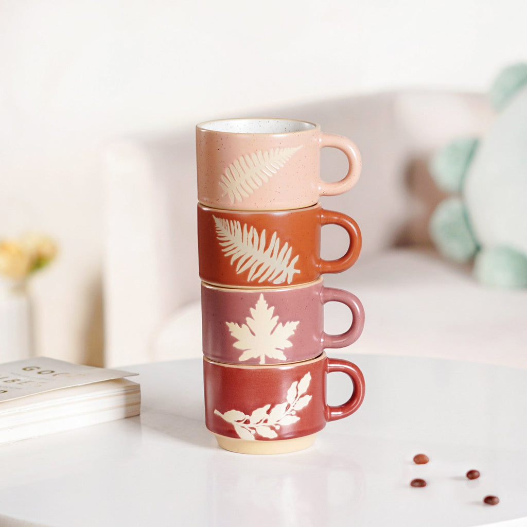 Botanical Stackable Cup Set Of 4 Autumn Edition 145ml Nestasia