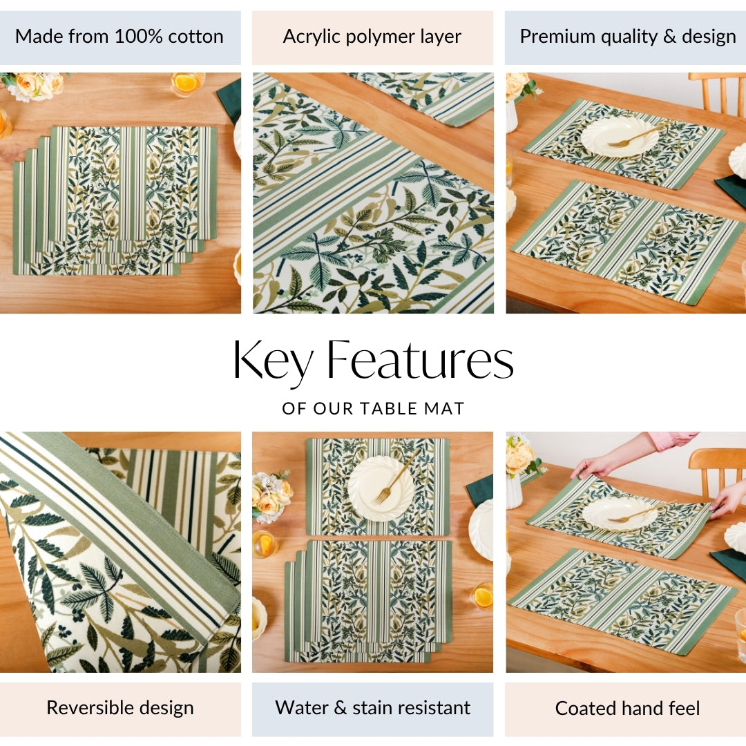 Botanica Cotton Placemat Set Of 4 Nestasia